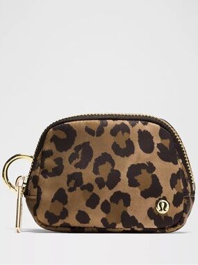 lululemon athletica Leopard Print Everywhere Belt Bag Nano Pouch - Brown & Black